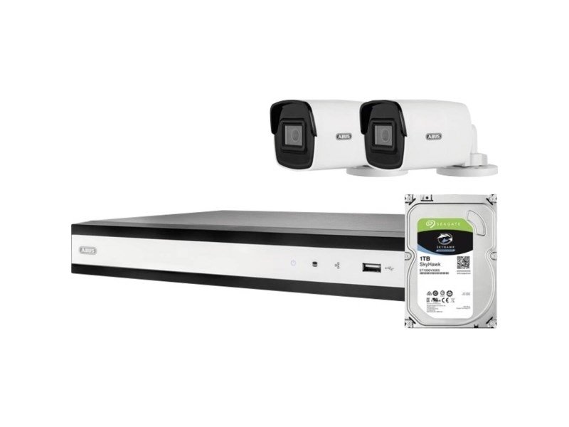 ABUS PoE-Video-Set: 2 Mini-Tube-Kameras + NVR 4Ch.TVVR36402D #1
