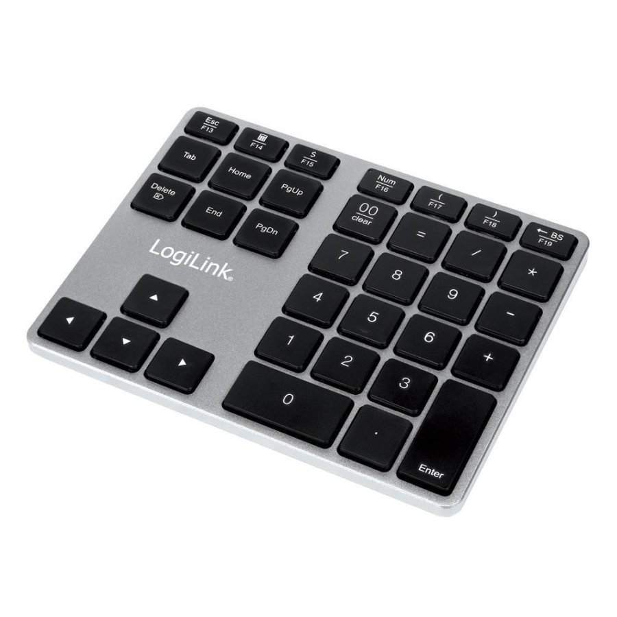 LogiLink ID0187 numerisk tastatur Universel Bluetooth Aluminium, Sort #2
