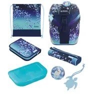 Herlitz SoftLight Plus Greenline Blue Ice skoletaskes�t Pige Polyester Bl�, Marinebl� #2
