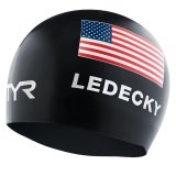 Czepek pływacki TYR Usa silc cap ledecky   one size #1