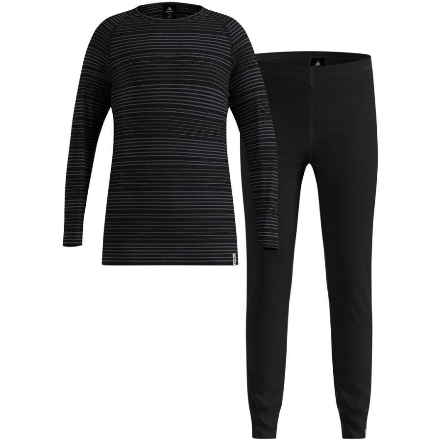Komplet bielizny termoaktywnej dziecięcej Odlo ACTIVE WARM SET Set long czarny   140 #1