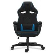 Fotel SENSE7 Knight materiałowy czarno-niebieski #1