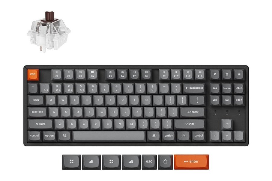 Keychron K8 Max tastatur Universel USB + RF Wireless + Bluetooth Sort #2