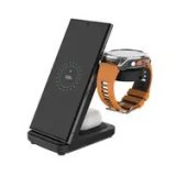 Fixed Ładowarka indukcyjna 3w1 Fixed Powerstation for Garmin, Qi, 18W, czarna #1