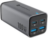 Ładowarka biurkowa Forcell F-Energy GaN III 2x USB-C 2x USB-A QC 4.0 PD 5A 100W VT-49 szara #1