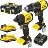 STANLEY ZESTAW V20 (SFMCD716, SFMCD811) 2x2,0Ah PRO-STACK BL #1