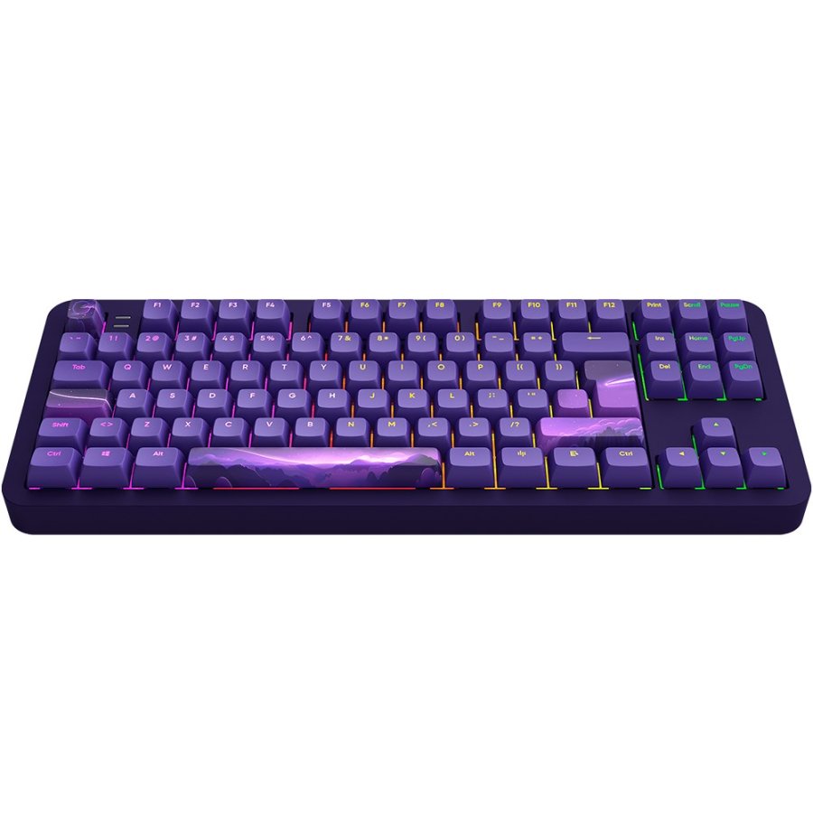 Dark Project ALU87B Celestial, G3MS Voidstone Switch, UK/DE/AT/ES/IT/FI/NO/SE/DK tastatur Spil USB QWERTZ Dansk, Engelsk, Tysk, Italiensk, Nordisk, Norsk, Spansk, Svensk, UK engelsk Lilla #2