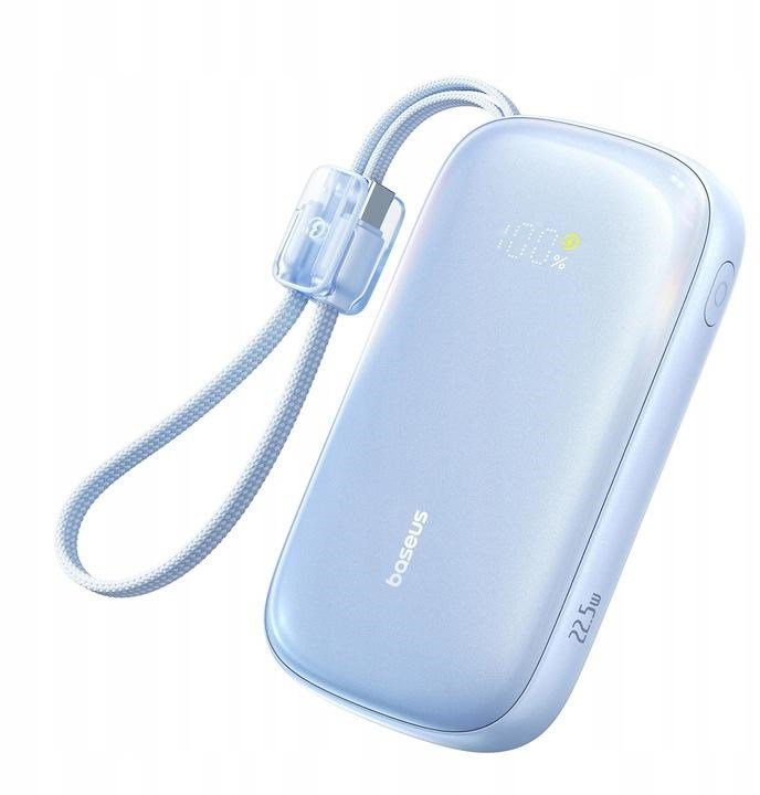Powerbank Baseus EnerFill FC21 20000 mAh 22,5 W USB-A USB-C niebieski z odłączanym kablem Lightning #1