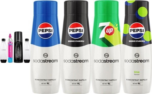 Saturator Sodastream Terra + 2 butelki + gaz Czarny + syrop Pepsi, Pepsi Zero, Pepsi Lime, 7Up #1