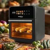 GreenBlue AIR FRYER fedtfri frituregryde, kraftig 1800 W, 10 l kapacitet, 8 programmer, tilbeh�r, timer, GB950 #7