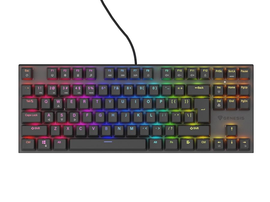 GENESIS Thor 303 TKL tastatur Spil USB QWERTY Spansk Sort #4
