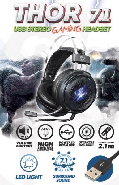 Rebeltec Gaming headphones THOR 7.1 virtual surround #4
