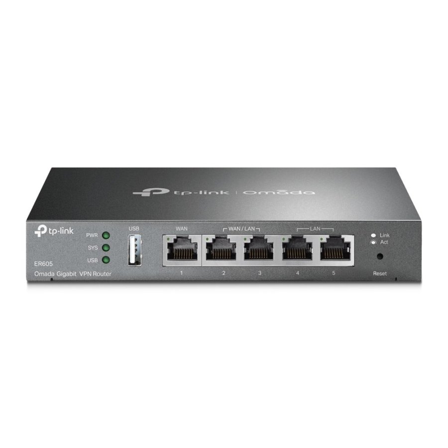 TP-Link Omada ER605 kabelforbundet router Gigabit Ethernet Sort #1