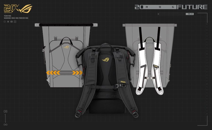 ASUS ROG SLASH Backpack Edition 20 rygs�k Rulletoprygs�k Sort Polyester, PU-l�der #15