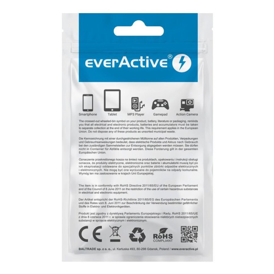 everActive USB-C-kabel 1m - Sort, flettet, understttelse af hurtig opladning, 3A - CBB-1CB #2