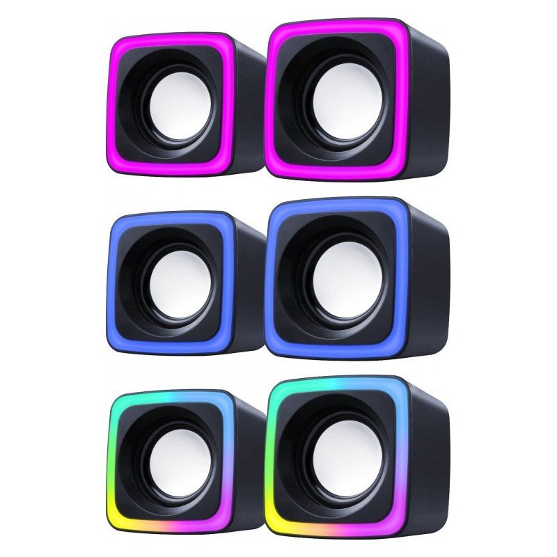 PC SPEAKERS DEFENDER SOLAR 7 2.0 6W LED USB #6