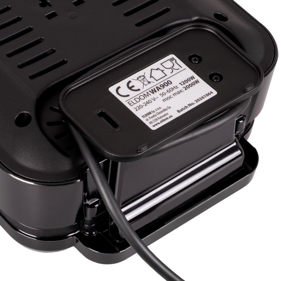ELDOM WA900 VAFFELJERNE 1200W SORT #10