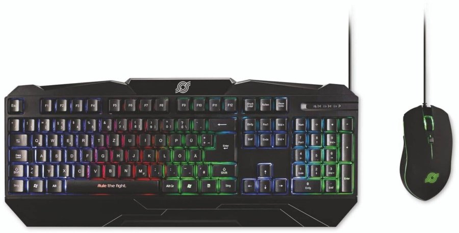 MediaRange MRGS102 tastatur Mus inkluderet Spil USB QWERTZ Tysk Sort #1