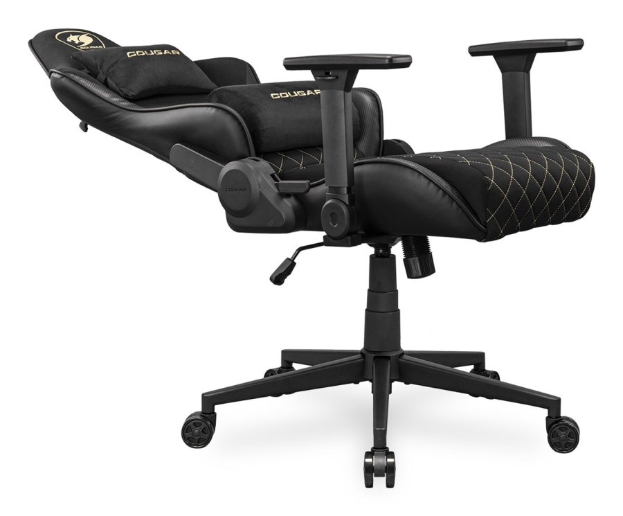 COUGAR CGR-A2F-GLB Universal gamingstol Polstret vatteret s�de Sort, Guld #8