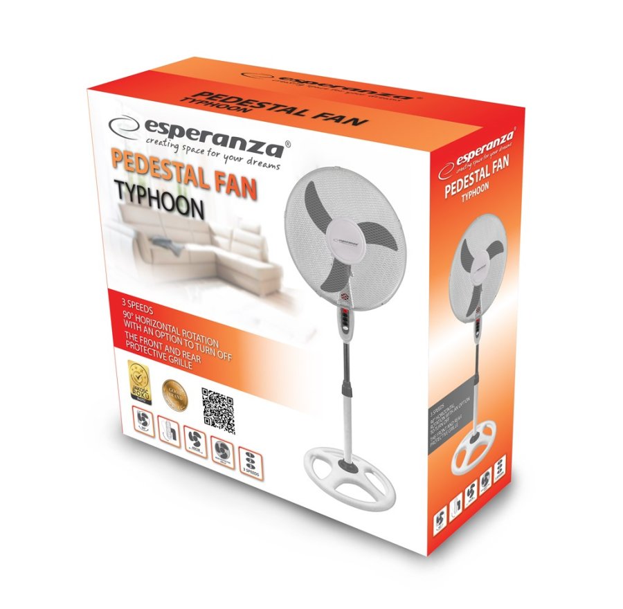 Esperanza EHF002WE, 16'' stand-up ventilator, Hvid-gr #4