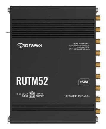 Teltonika RUTM52 tr�dl�s router Gigabit Ethernet Dual-band (2,4 GHz / 5 GHz) 5G Sort #1