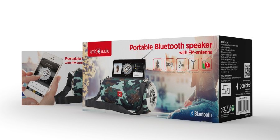 Brbare Bluetooth-hjttalere GEMBIRD SPK-BT-17-CM #10