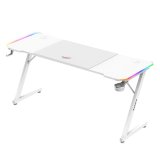 Huzaro Hero 4.8 White RGB - gaming-skrivebord #1
