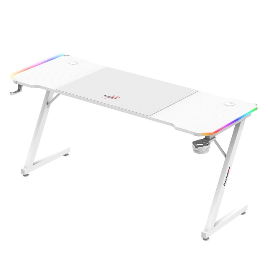 Huzaro Hero 4.8 White RGB - gaming-skrivebord #1