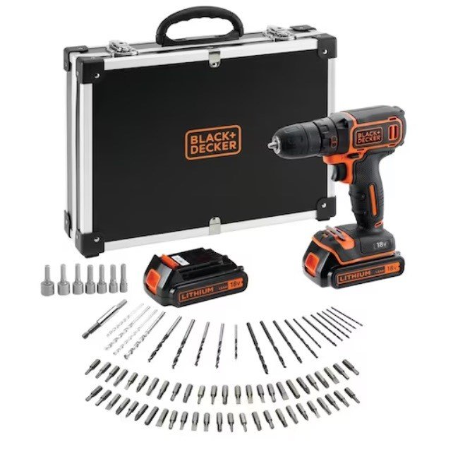 18V bore-/skruemaskine CDC18BAFC-QW BLACK+DECKER #1