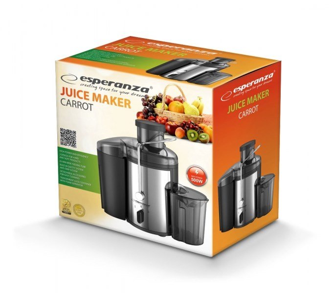 Esperanza EKJ002 citruspresser og juicemaskine Sort, Rustfrit stl 500 W #3