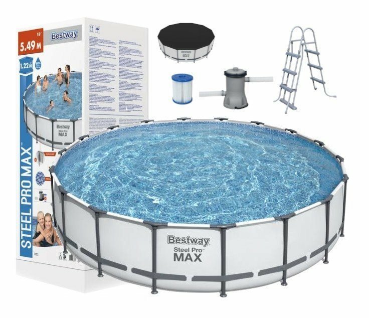 Bestway 9361 swimmingpool til over jorden Indrammet pool #1