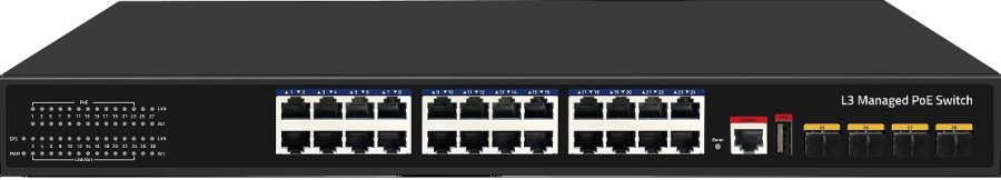 Cudy GS5024PS4 Administreret L3 Gigabit Ethernet (10/100/1000) Str�m over Ethernet (PoE) Sort #1