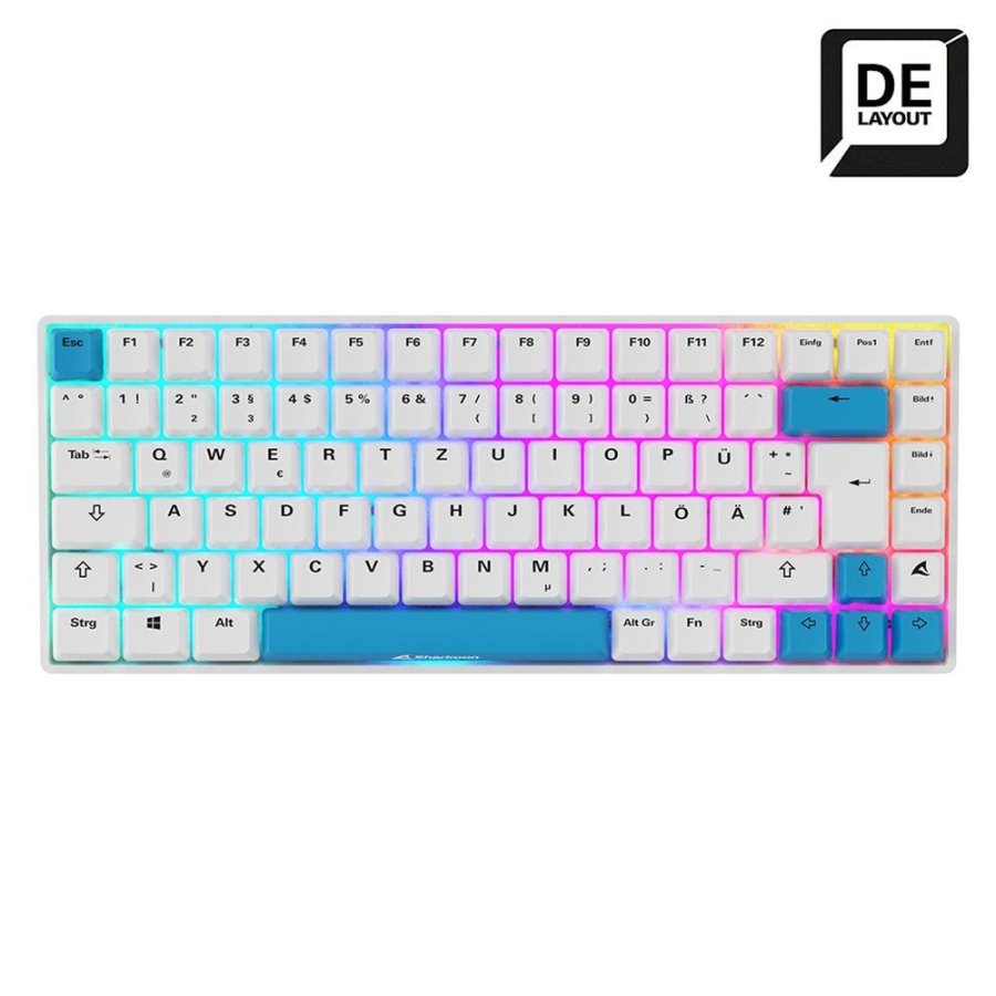 Sharkoon SKILLER SGK50 S3 PBT tastatur Spil USB QWERTZ Tysk Hvid #1