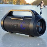 Bluetooth Party Boombox | 6 timer | 2.0 | 120 W | Medieafspilning: AUX / Micro SD / USB | IPX5 | Kan parres | Brehndtag | Fest lys | Sort #15
