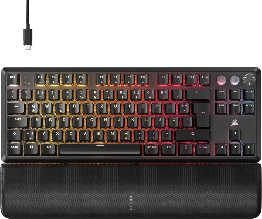 Corsair K70 PRO TKL tastatur Spil USB QWERTZ Tysk Sort #1