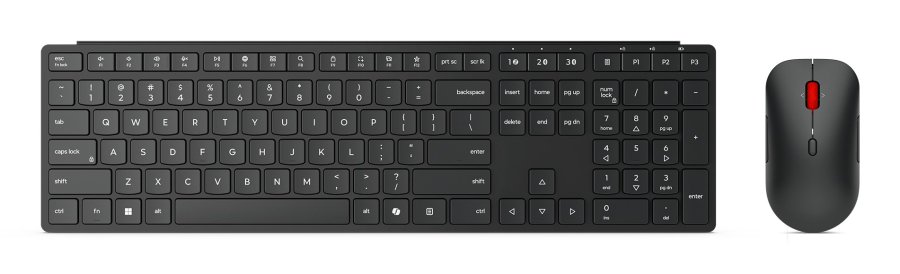 Lenovo 4X31S04814 tastatur Mus inkluderet Kontor RF tr�dl�s + Bluetooth Tysk Sort #1