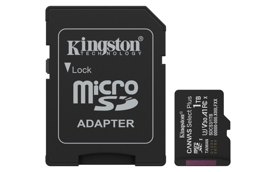 Kingston Technology 1 TB microSDXC Canvas Select Plus Gen3 150 MB/s A1-kort + adapter #1