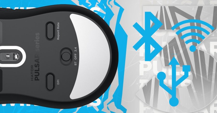 HATOR Pulsar 3 Wireless mus Spil Ambidextrous RF Wireless + Bluetooth + USB Type-C Optisk 12000 dpi #9