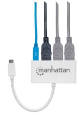 Manhattan 163552 interface hub USB 3.2 Gen 1 (3.1 Gen 1) Type-C 5000 Mbit/s Hvid #6