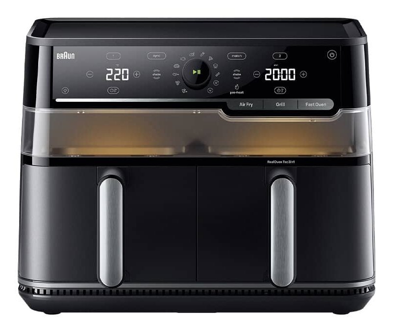 Braun TwinCook 5 Dobbelt 10 L Enkeltst�ende 2800 W Varmluftsteger Sort #1