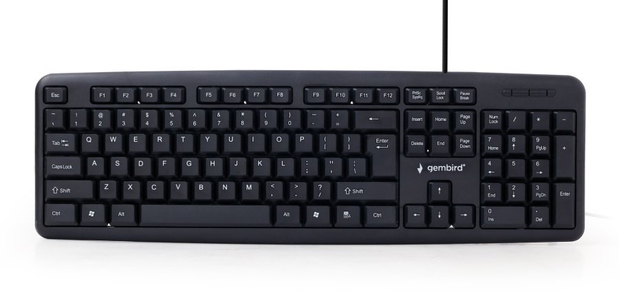 Gembird KB-U-103 tastatur USB US engelsk Sort #1