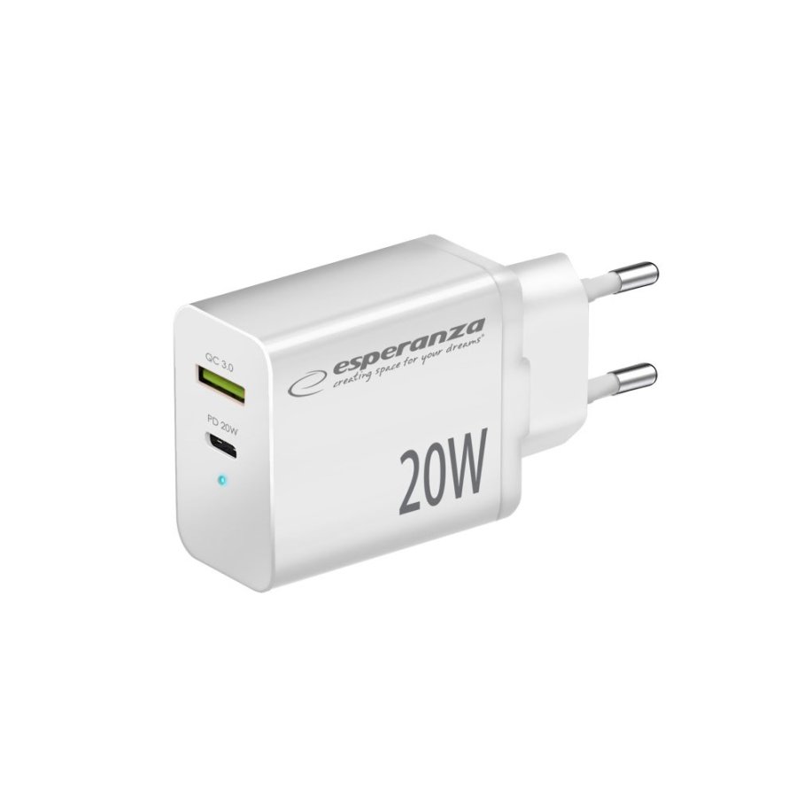 Esperanza EZC105W netoplader 20W Hvid #1