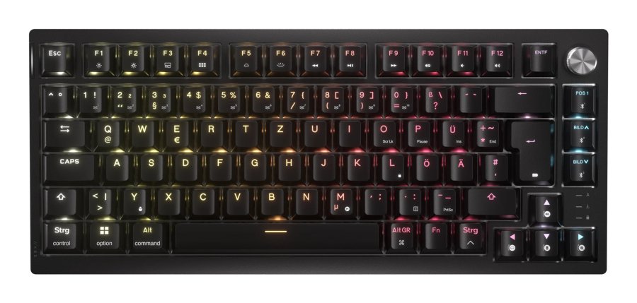 Corsair K65 PLUS tastatur Spil USB + RF Wireless + Bluetooth QWERTZ Tysk Sort #1