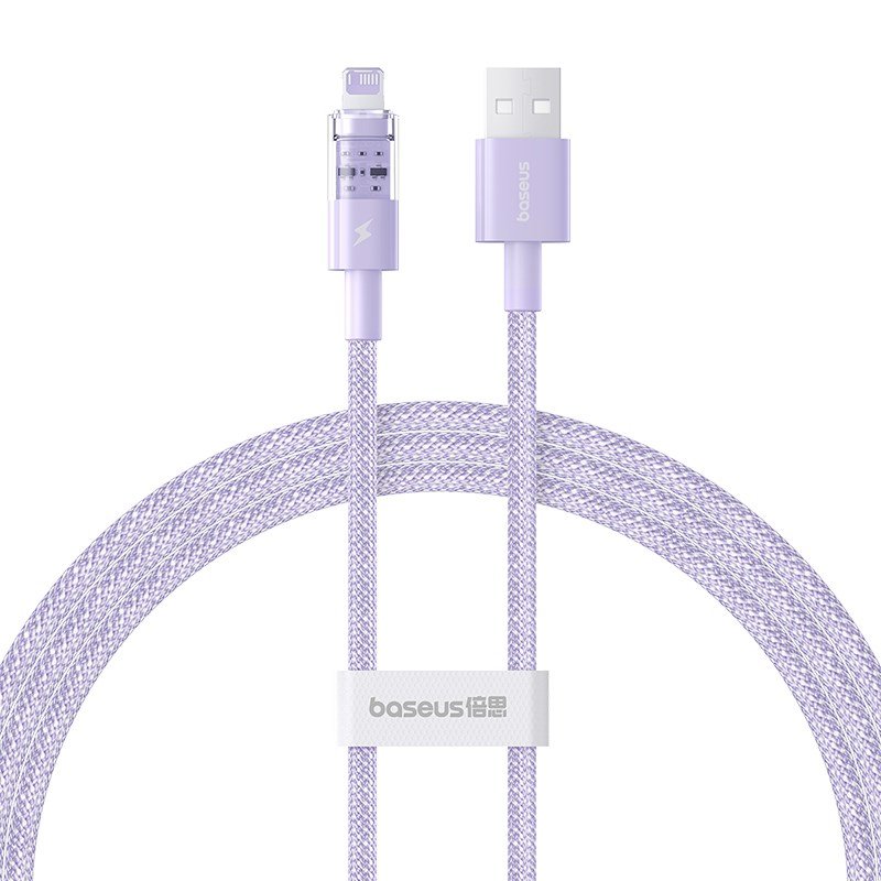 Baseus Gem USB til IP 2.4A hurtigopladningskabel 1 m Lilla #1