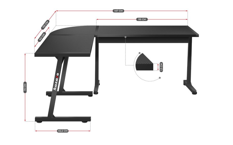 HUZARO HERO 6.0 BLACK GAMING-BORD #8