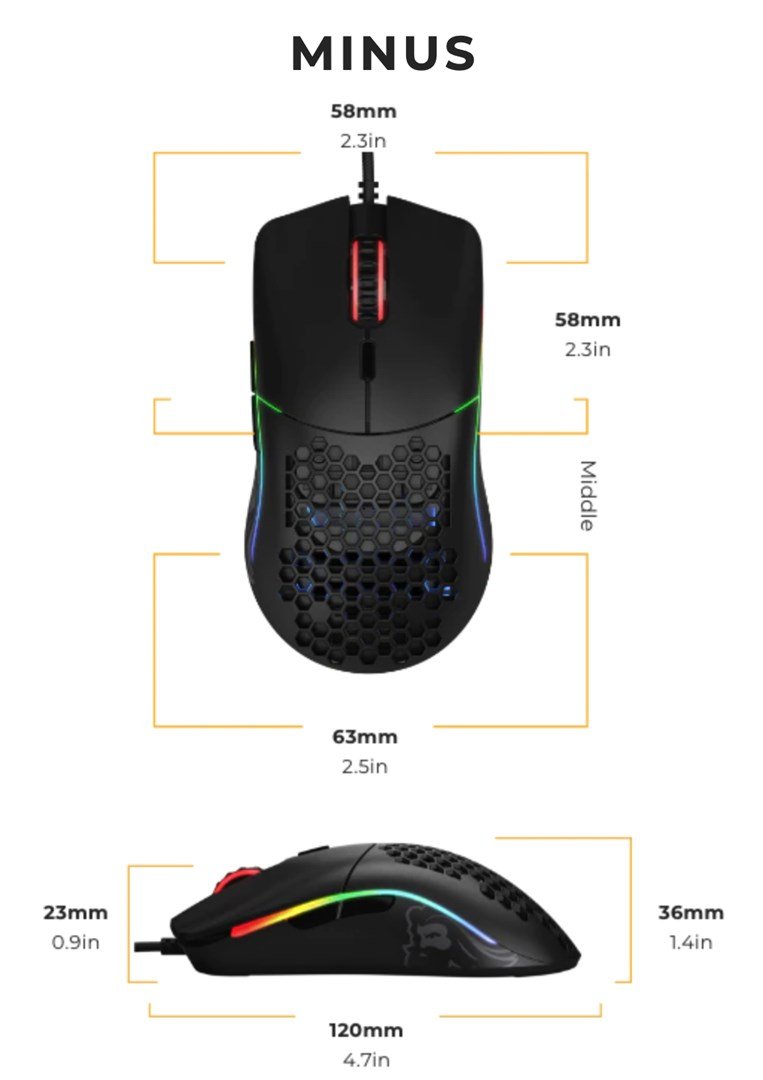 Glorious Gaming Model O- mus Spil Hjre hnd USB Type-A Optisk 3200 dpi #17
