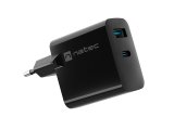 NATEC RIBERA GAN CHARGER 1x USB-A + 1x USB-C 45W SORT #1
