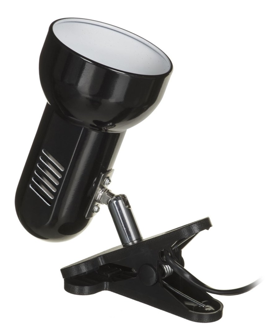 Activejet Clip-on skrivebordslampe, sort, metal, E27 gevind #2