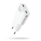 Charger 2 x USB-C Quick Charge 4+ 30W SUPER SLIM white #1