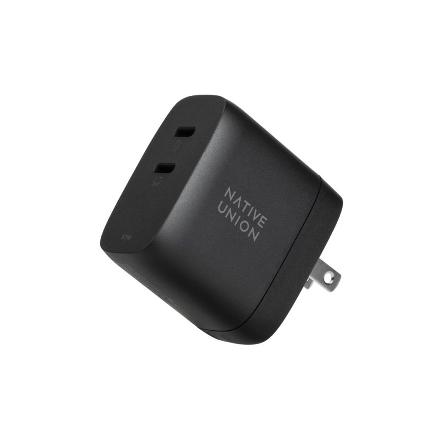 Native Union 67W Dual USB-C Fast GaN PD Wall Charger Black #1